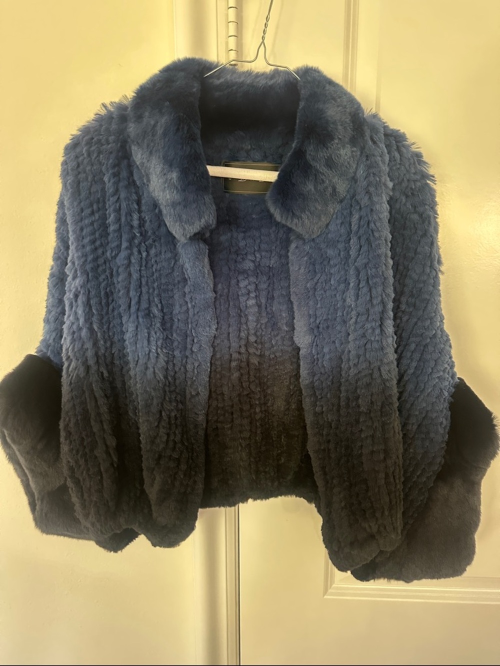 Belle Fare Navy Faux Fur Jacket - Women - Picture 5 of 11
